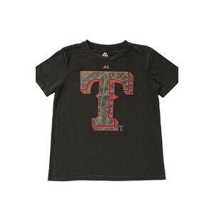 Majestic Texas Rangers Darvish #11 Youth T Shirt MLB Baseball‎ Black